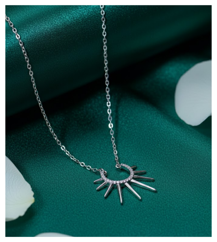 Radiant Sunburst 92.5 Silver Pendent