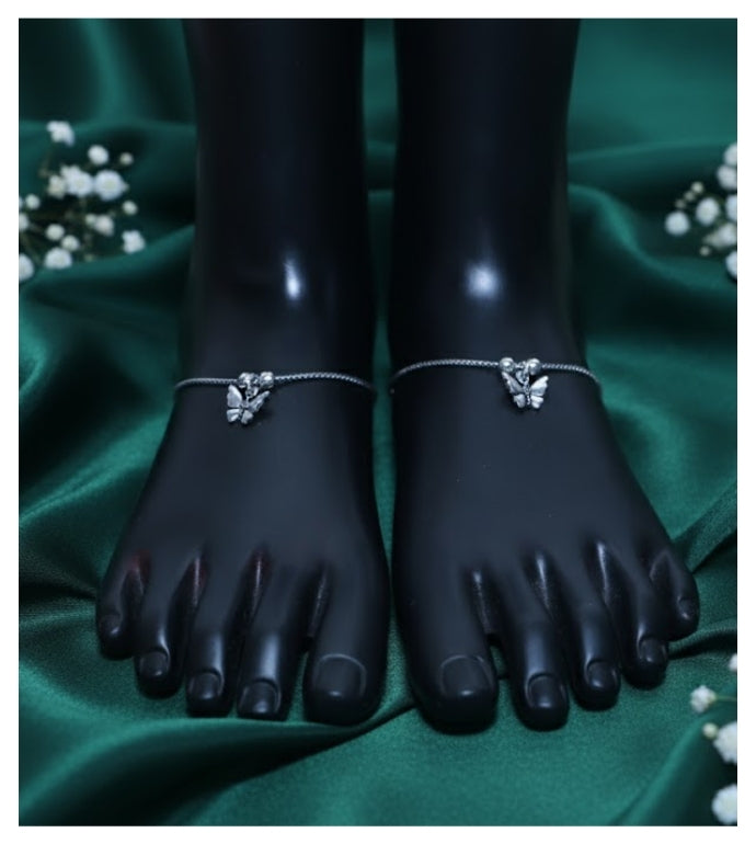 Butterfly Whisper 92.5 Silver Anklet