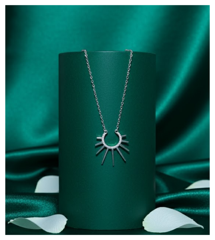 Radiant Sunburst 92.5 Silver Pendent