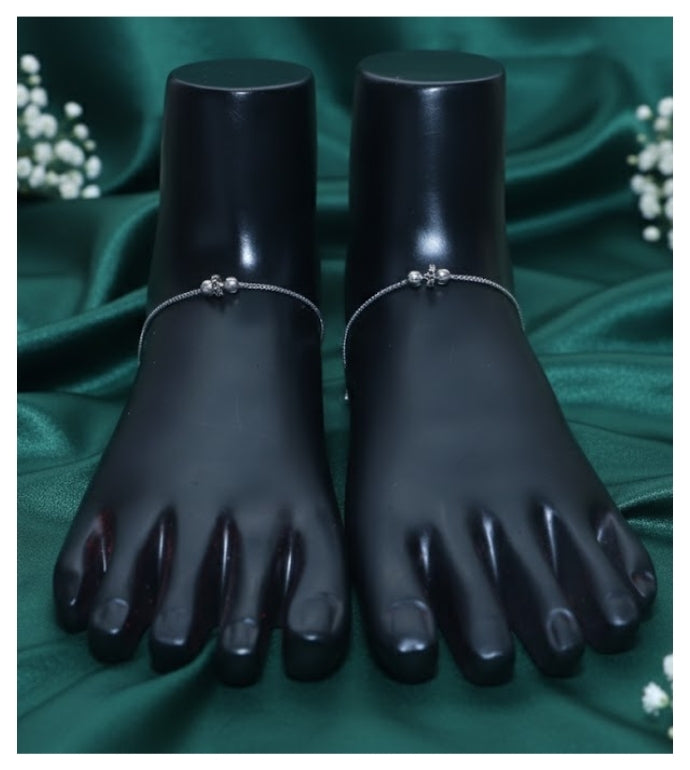 Twinkle Beads 92.5 Silver Anklet