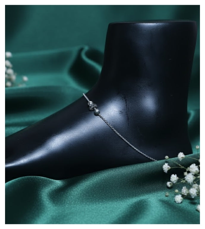 Twinkle Beads 92.5 Silver Anklet
