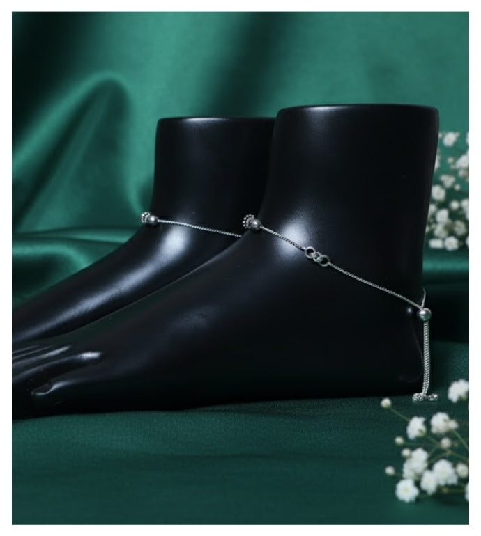 GraceLink 92.5 Silver Adjustable Anklet