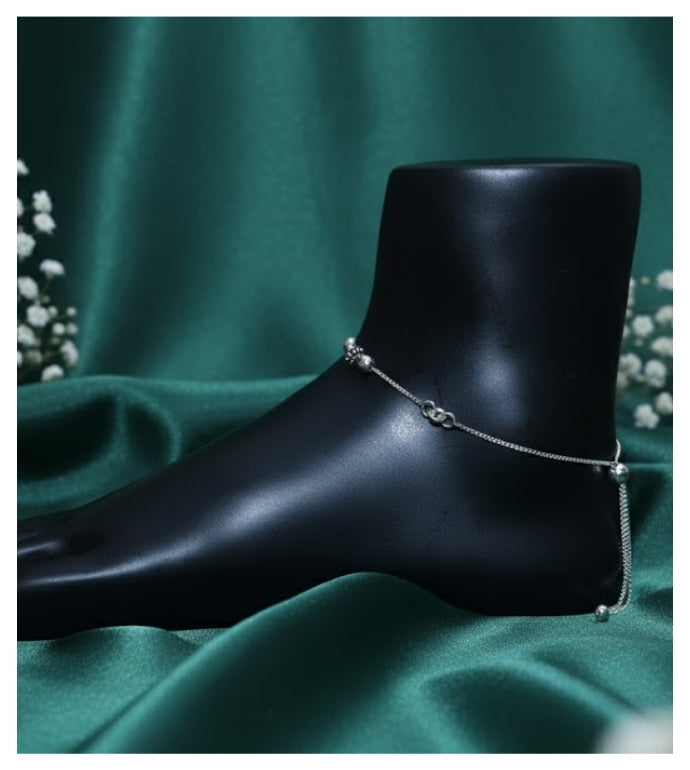 GraceLink 92.5 Silver Adjustable Anklet