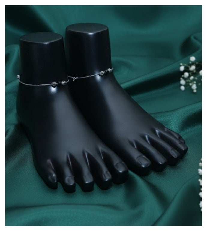 Ethereal Charm 92.5 Silver Anklet