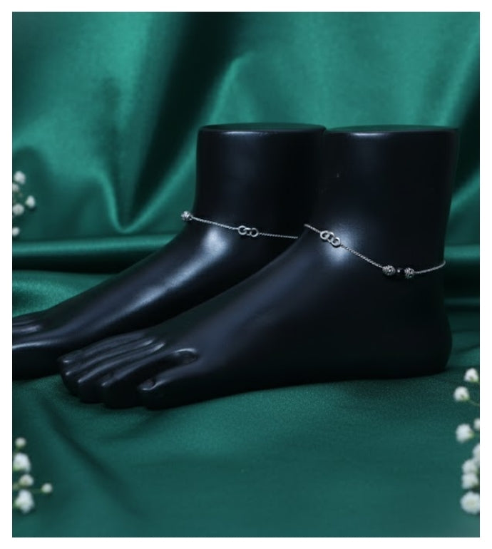 Ethereal Charm 92.5 Silver Anklet