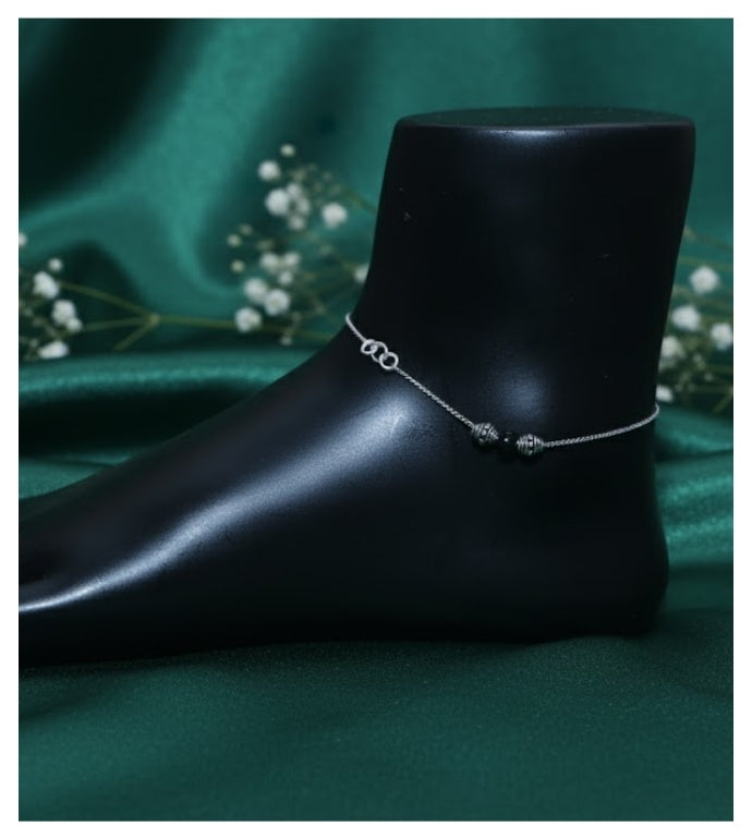 Ethereal Charm 92.5 Silver Anklet