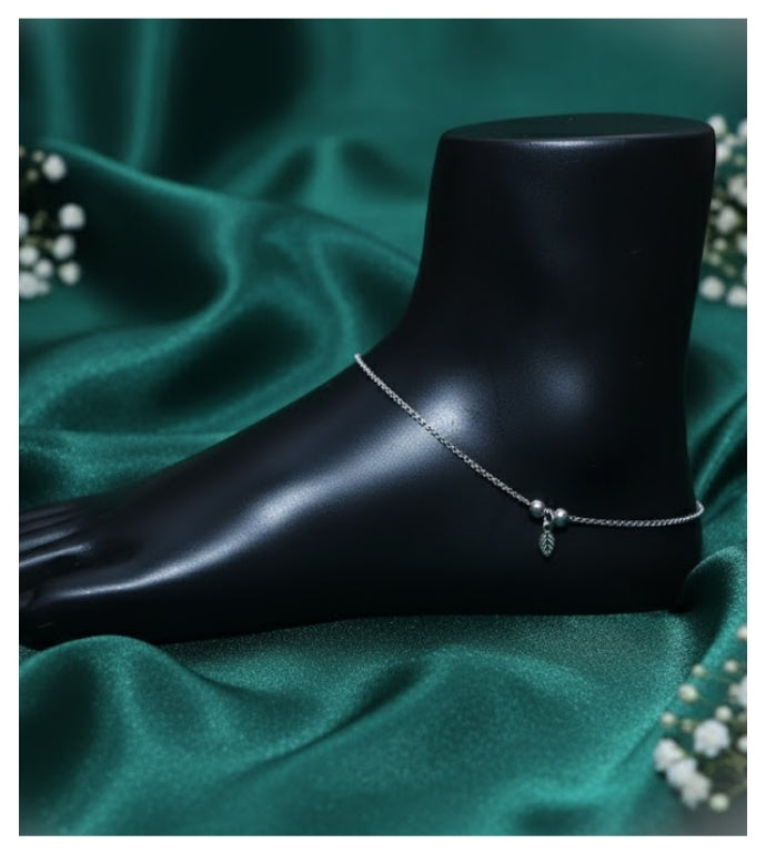 Dazzling Drape 92.5 Silver Anklet