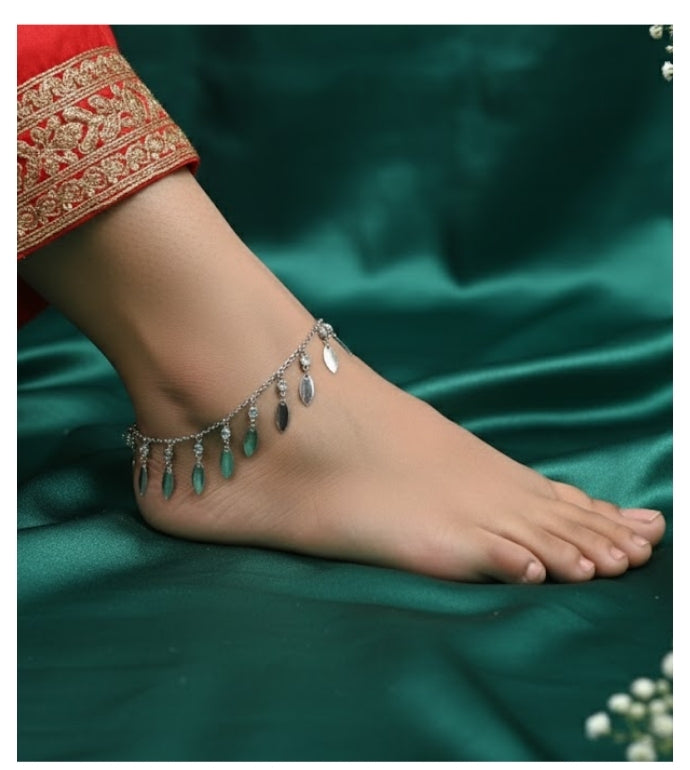 Moonlit Melody 92.5 Silver Anklet