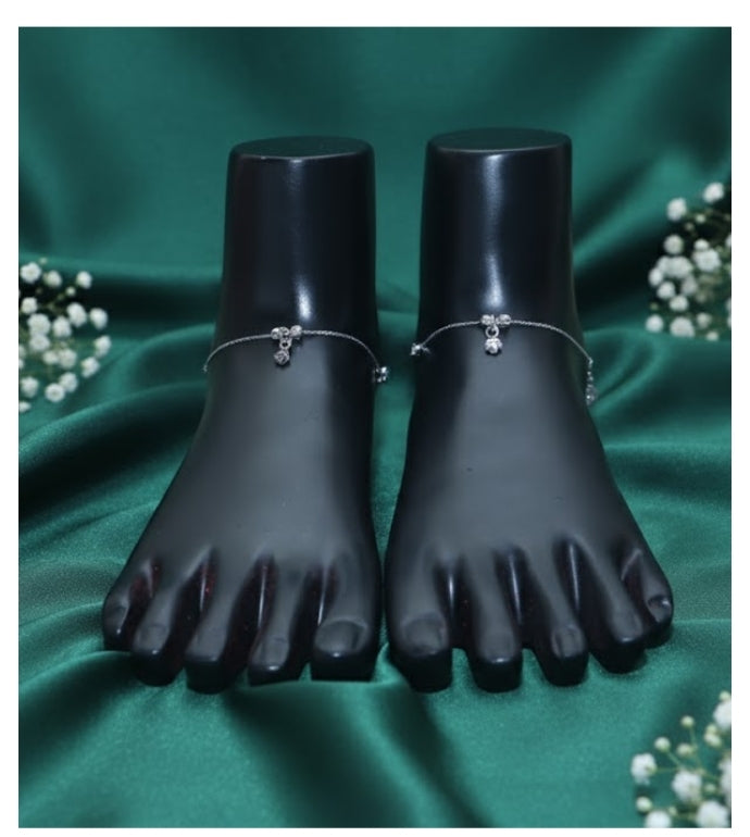 Ethereal Bloom 92.5 Silver Anklet