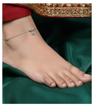 Ethereal Bloom 92.5 Silver Anklet