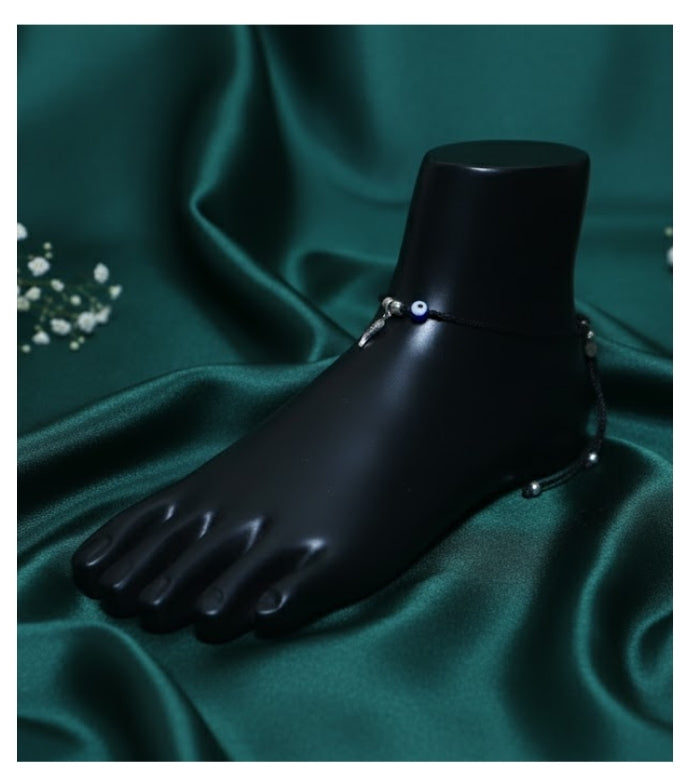 Divine Guard 92.5 Silver Evil-Eye Anklet