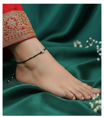 Silver Whisper 92.5 Adjustable Thread Anklet
