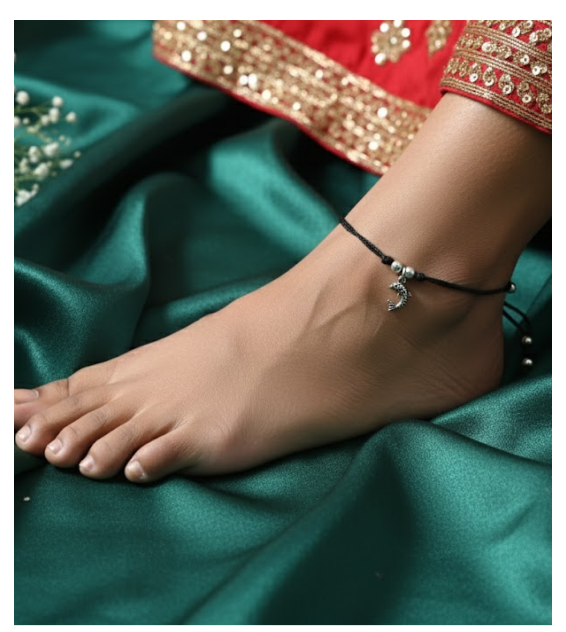 Ocean Fang 92.5 Silver Thread Anklet