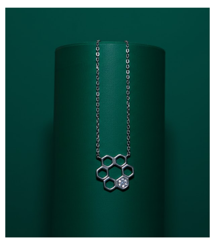 Honeycomb Sparkle 92.5 Silver Pendant