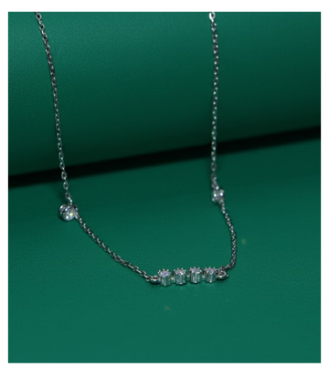 Starlit Bar 92.5 Silver Pendant Set