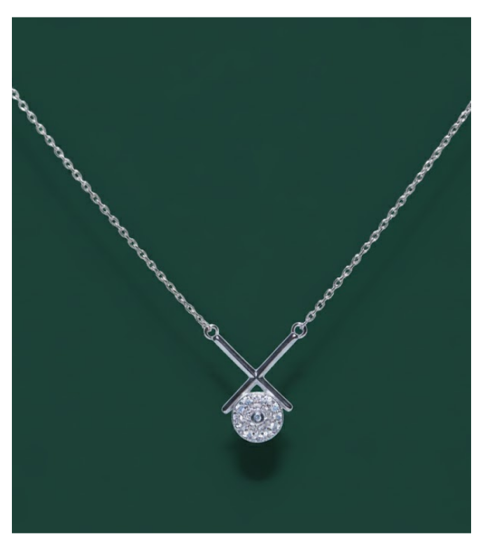 Sparkling Drop 92.5 Silver T-Bar Pendant