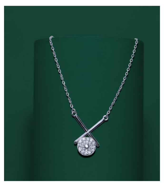 Sparkling Drop 92.5 Silver T-Bar Pendant