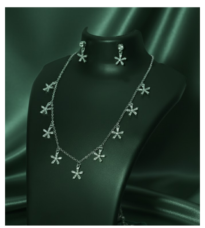 Sparkling Blossom 92.5 Silver Jewellery Set