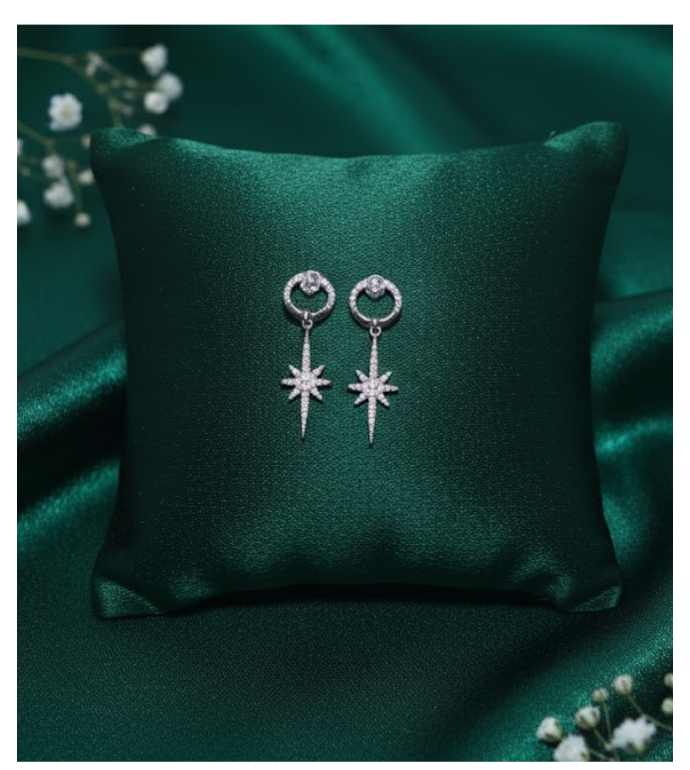 Starlight Hoop Drop 92.S Silver Earrings