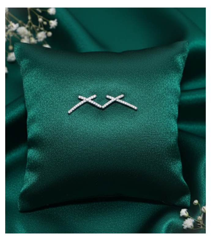 Criss-Cross Sparkle 92.5 Silver Brooch