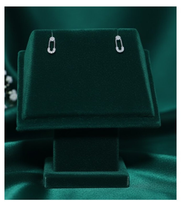 Sparkling Pin 92.5 Silver Stud Earrings