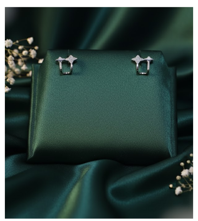 Starlight Huggie 92.5 Silver Earrings