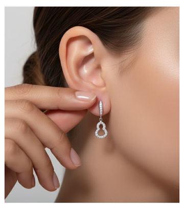 Sparkling Infinity 92.5 Silver Drop Earrings