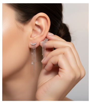 Chain Cascade 92.5 Silver Earrings