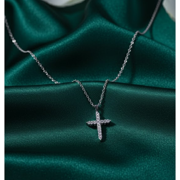 Divine Grace 92.5 Silver Cross Pendant – swareva
