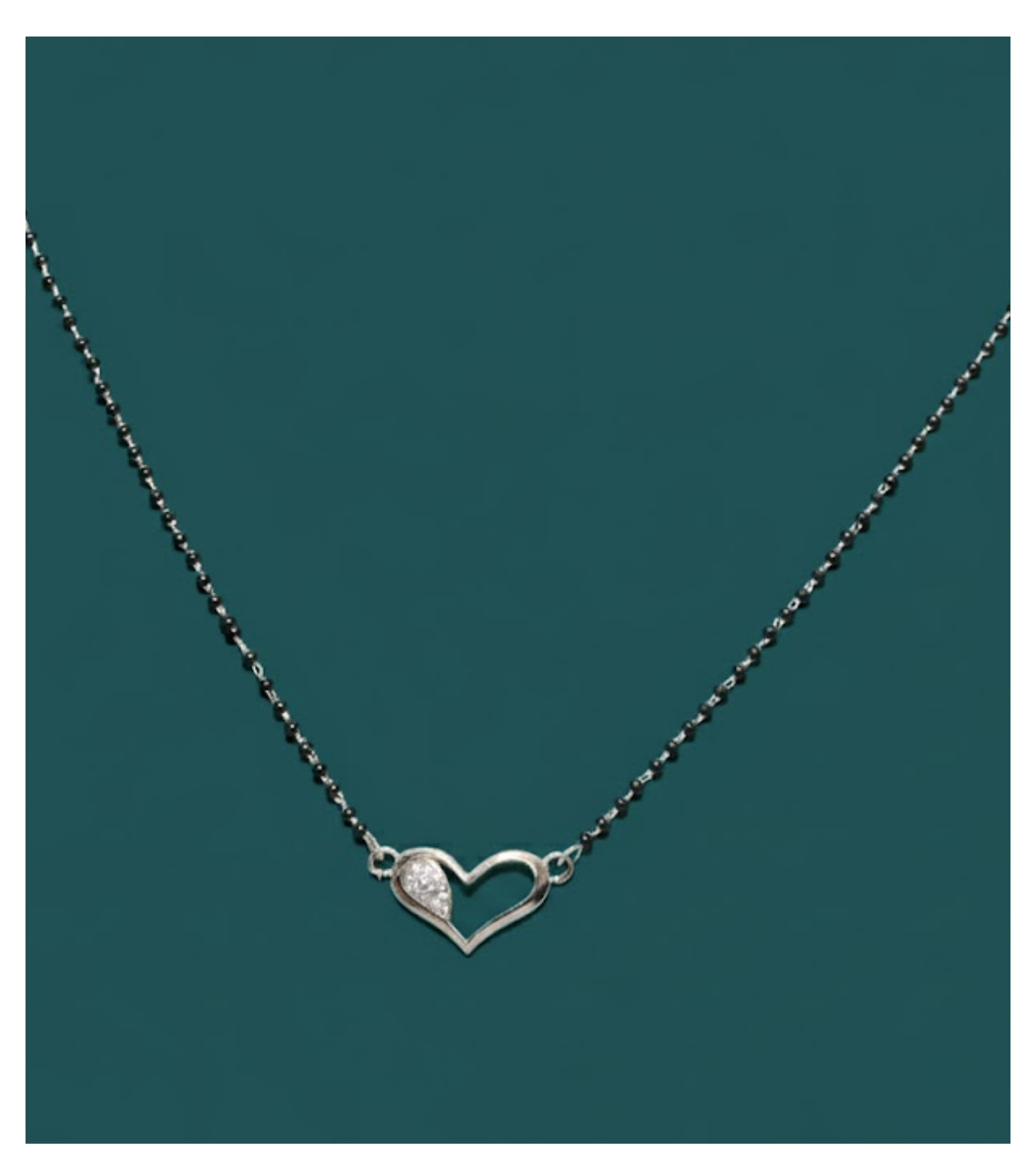 Twin Hearts Bond 92.5 Silver Mangalsutra