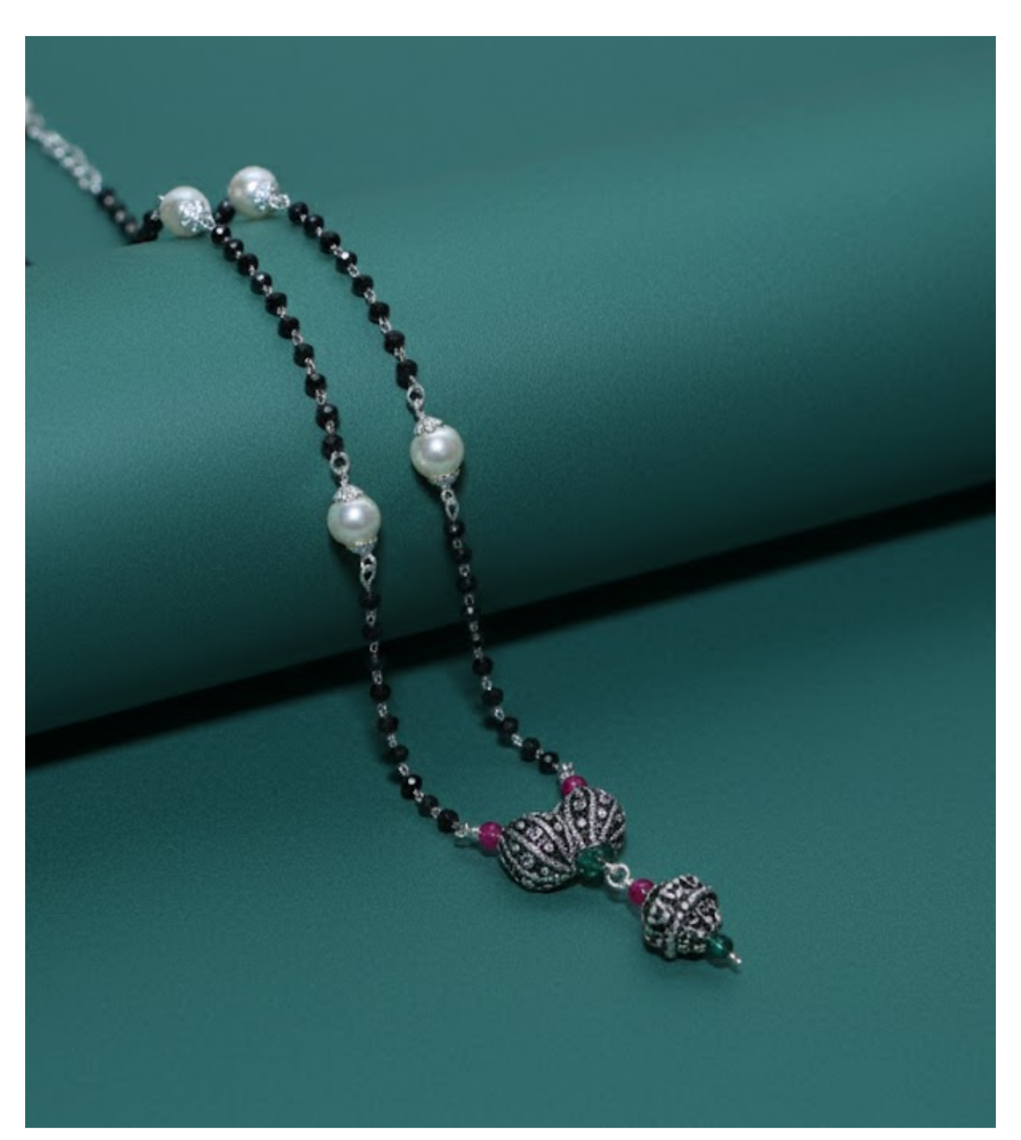 Heritage Charm Antique 92.5 Silver Mangalsutra