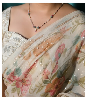 Vintage Pearl Droplets 92.5 Silver Mangalsutra