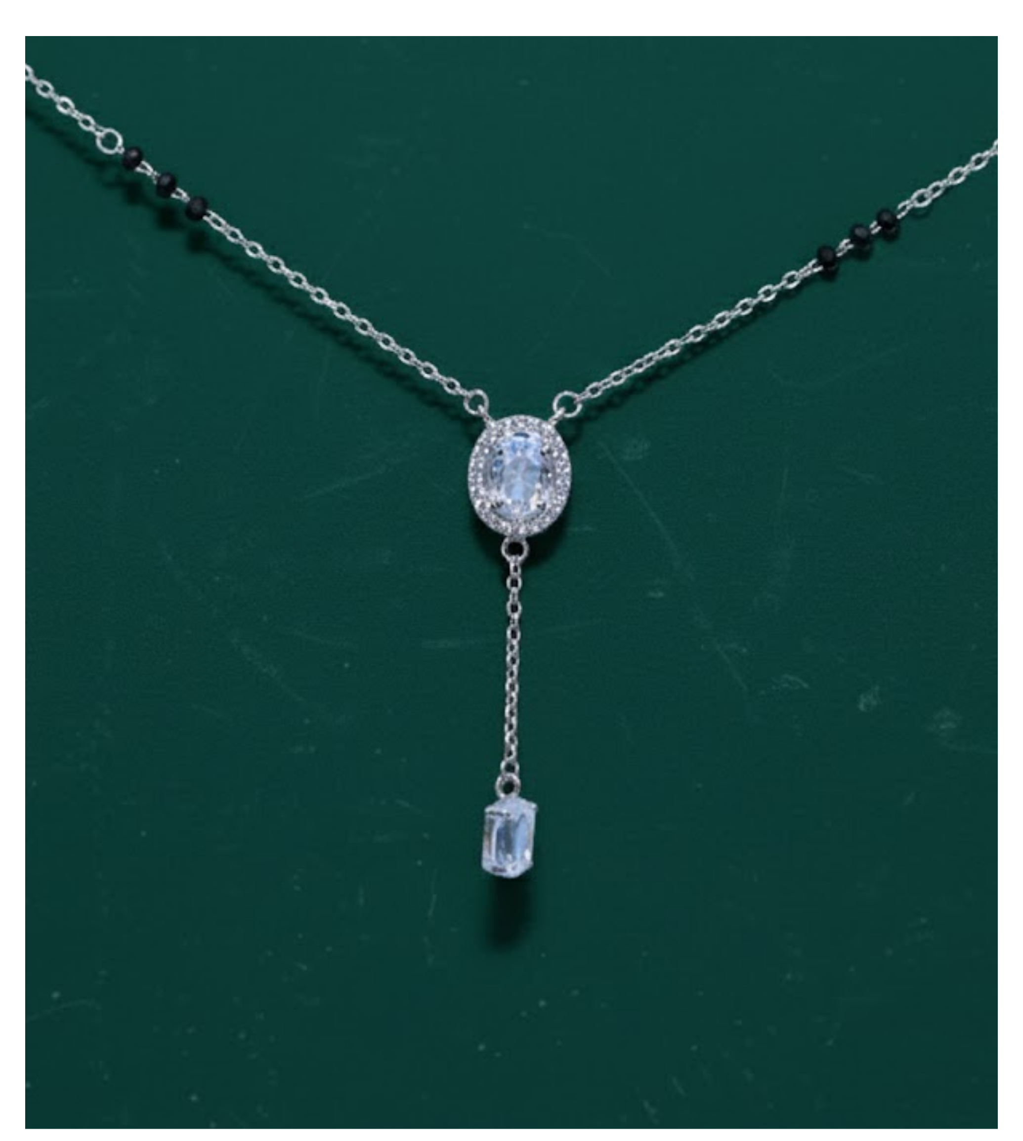 Celestial Shine 92.5 Silver Solitaire Mangalsutra