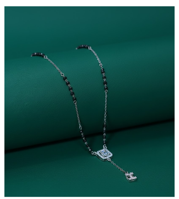 Regal Emerald Drop 92.5 Silver Mangalsutra