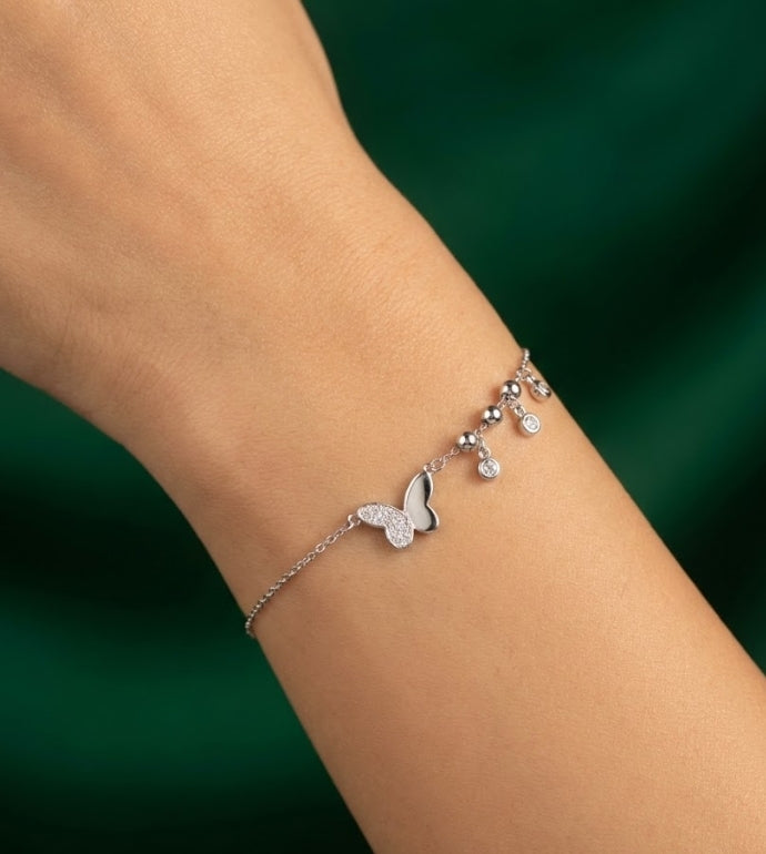 Butterfly Whisper 92.5 Silver Bracelet