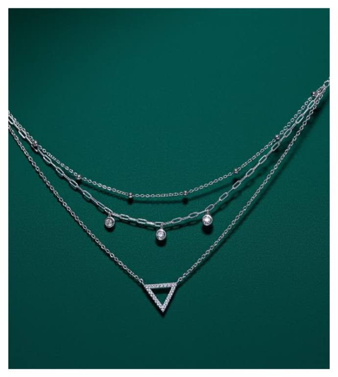 Trinity Spark 92.5 Silver Layered Pendent