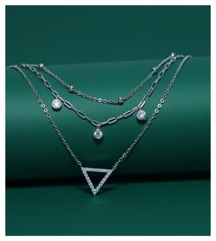 Trinity Spark 92.5 Silver Layered Pendent