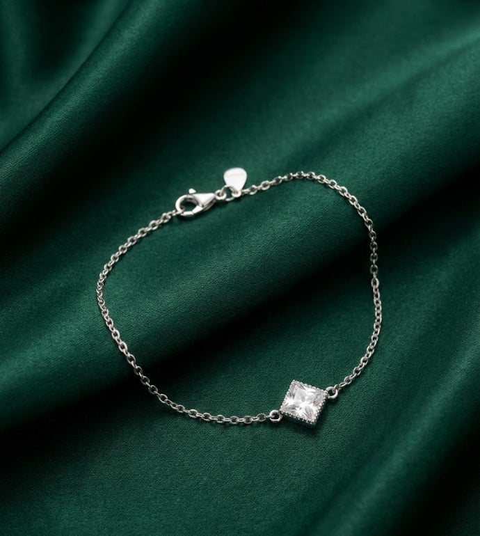 Minimal Spark Sterling Silver Bracelet