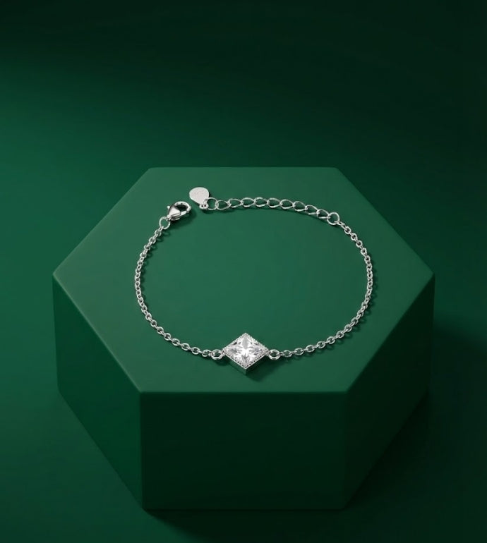 Minimal Spark Sterling Silver Bracelet