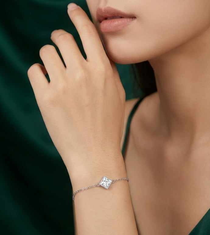 Minimal Spark Sterling Silver Bracelet