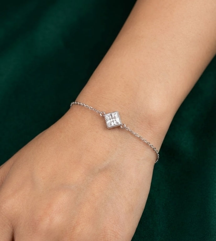 Minimal Spark Sterling Silver Bracelet