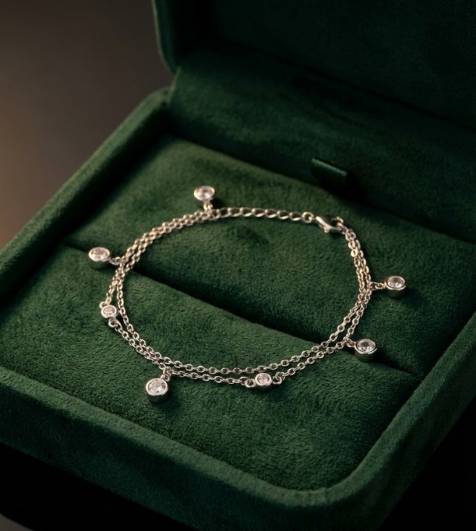 Dewdrop Spark Silver Bracelet