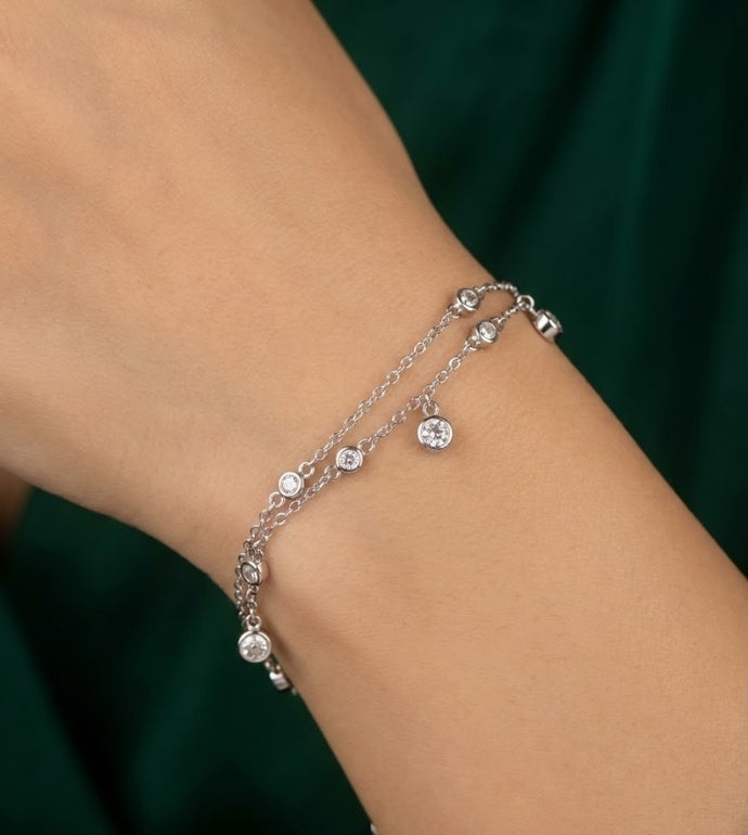 Dewdrop Spark Silver Bracelet