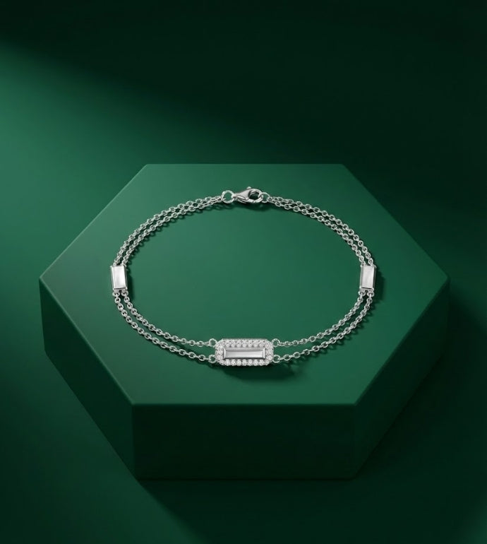 Minimal Bar 92.5 Silver Bracelet
