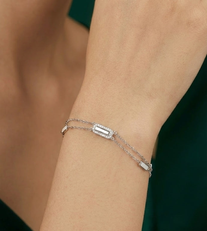 Minimal Bar 92.5 Silver Bracelet