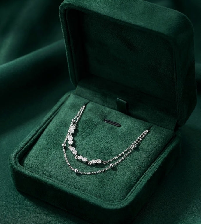 Luna Halo Silver Bracelet