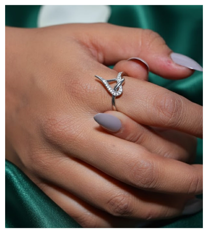 Silver Heartline 92.5 Silver Ring