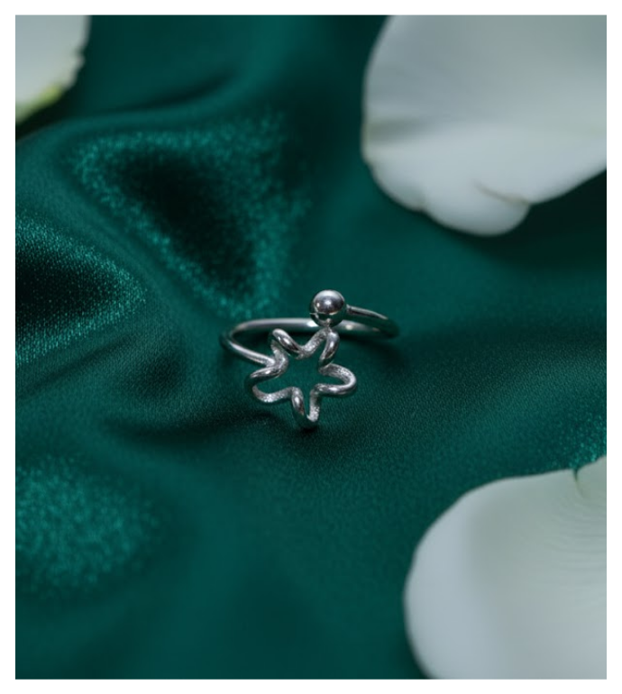 Petal Whisper 92.5 Silver Ring