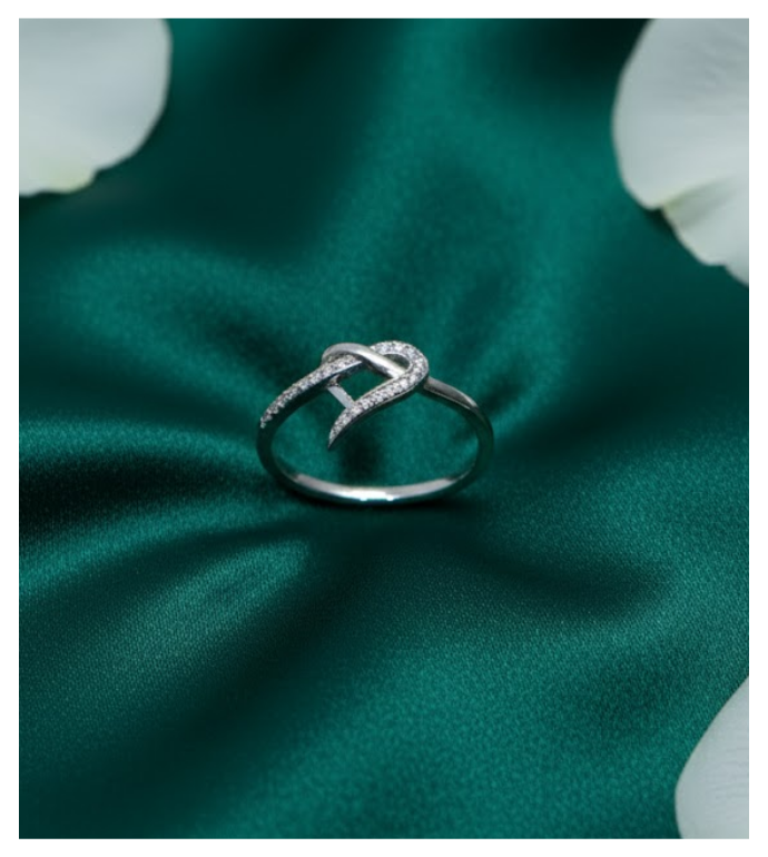 Silver Heartline 92.5 Silver Ring