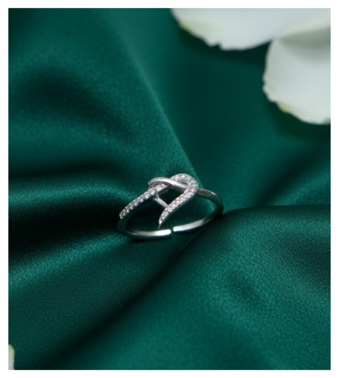 Silver Heartline 92.5 Silver Ring